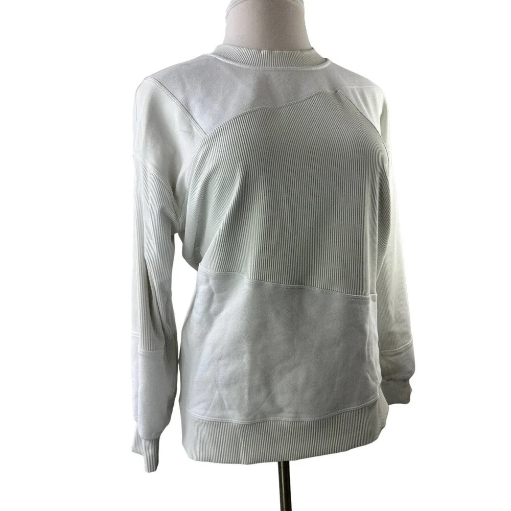 Lululemon Perfectly Oversized Crew Patch Sweatshirt Off White Limited Edition 8 - Picture 12 of 13